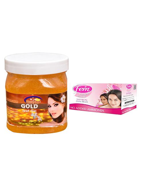 pink root gold leaf gel 500ml with fem saffron bleach - 17384111 - Very Small Image - 1