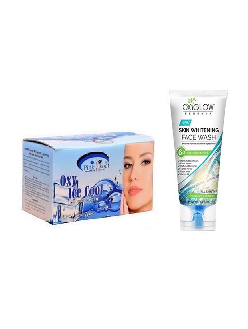 pink root oxy ice bleach 250g with oxyglow skin whitening face wash - 17384258 - Very Small Image - 1