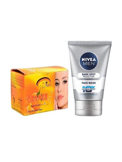 pink root orange bleach 250g with nivea men dark spot reduction face wash - 17384299 - Very Small Image - 1