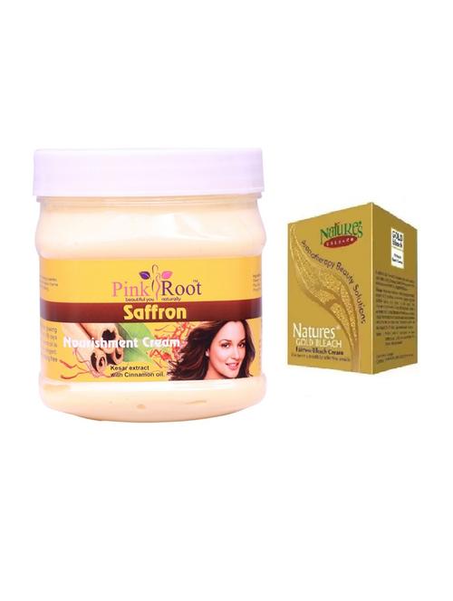 pink root saffron cream 500gm with natures gold bleach 50g - 17384339 - Very Small Image - 1