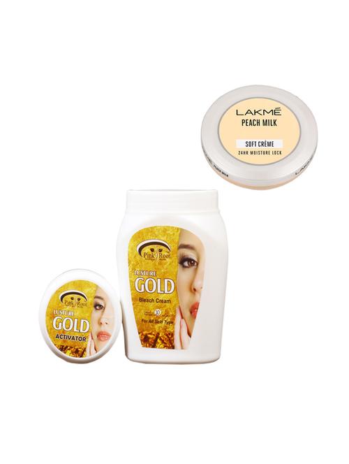 pink root gold bleach 1kg with lakme peach milk soft creme - 17384463 - Very Small Image - 1