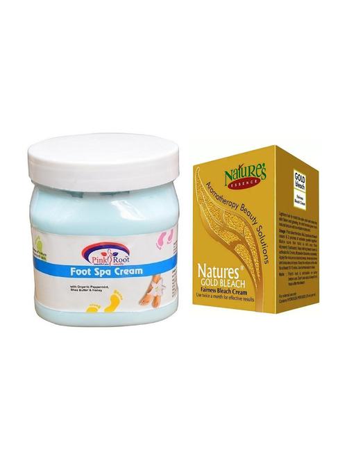 pink root foot spa cream 500ml with nature's essence 43g gold bleach - 17384468 - Very Small Image - 1