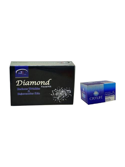 pink root diamond facial kit 83gm with oxylife crème bleach natural radiance5 - 17384648 - Very Small Image - 1