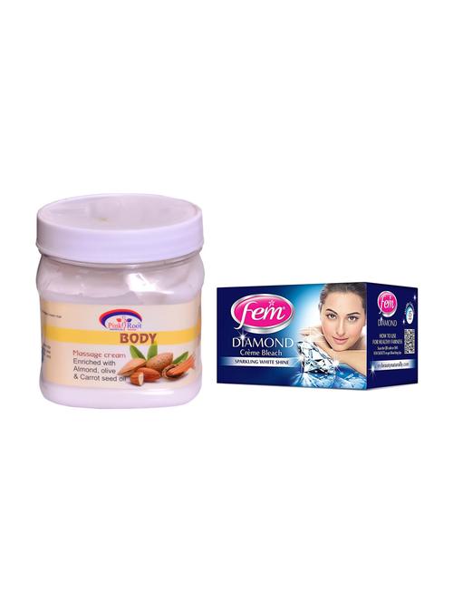 pink root body massage cream 500ml with fem diamond creme bleach - 17384697 - Very Small Image - 1