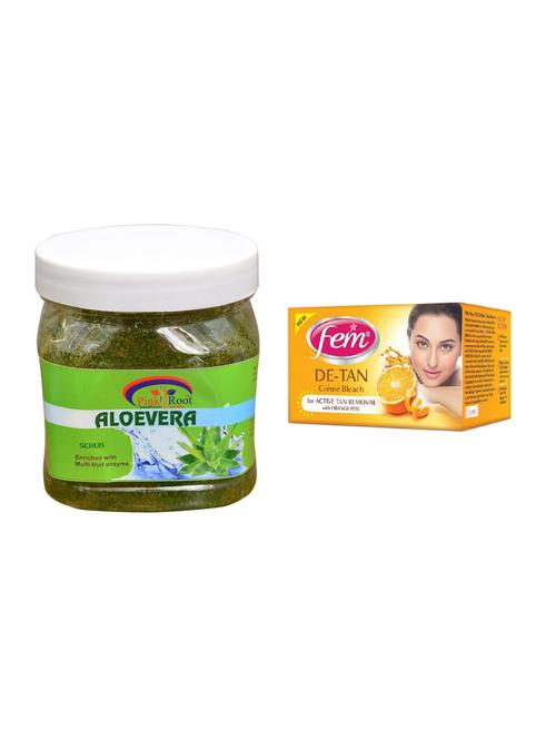 pink root aloe vera scrub 500ml with fem de-tan bleach - 17384798 - Very Small Image - 1