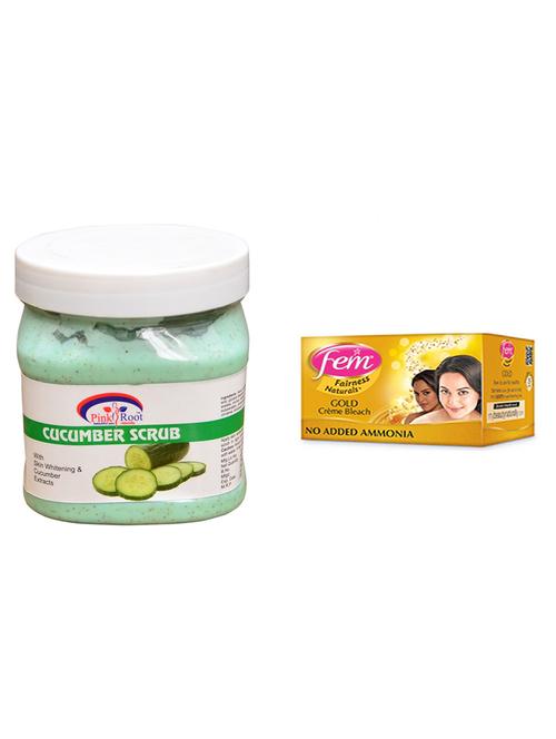 pink root cucumber scrub 500ml with fem gold bleach - 17384895 - Very Small Image - 1