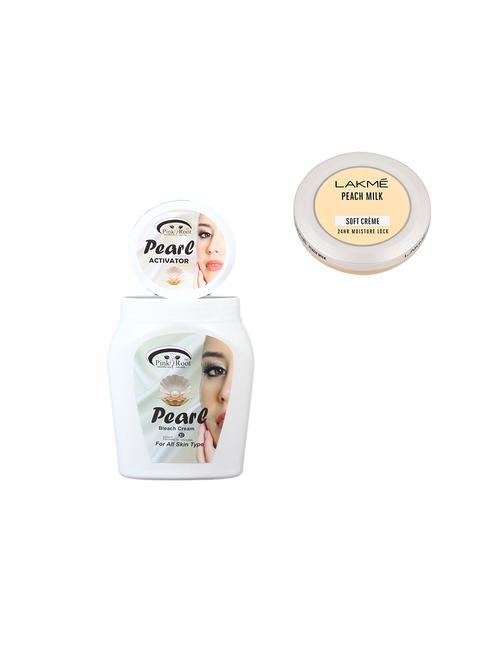 pink root pearl bleach 1kg with lakme peach milk soft creme - 17385254 - Very Small Image - 1