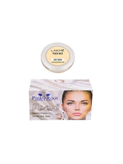 pink root pearl bleach 250gm with lakme peach milk soft creme - 17385263 - Very Small Image - 1