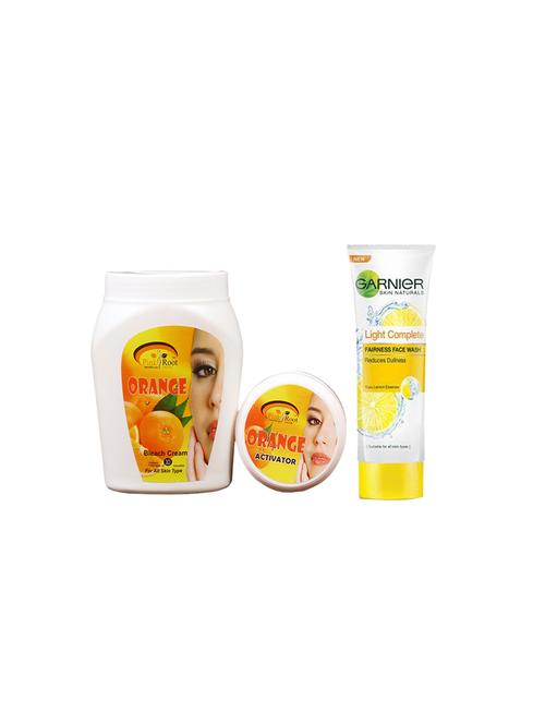 pink root orange bleach 1kg with garnier light complete fairness face wash - 17385359 - Very Small Image - 1