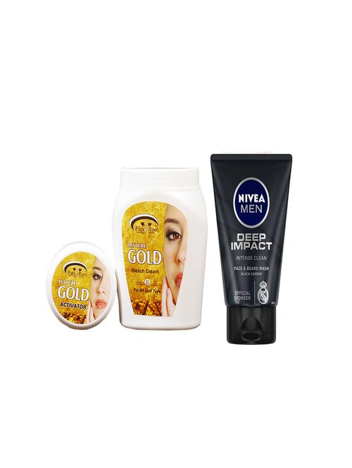 pink root gold bleach 1kg with nivea deep impact face and beard wash - 17385390 - Very Small Image - 1