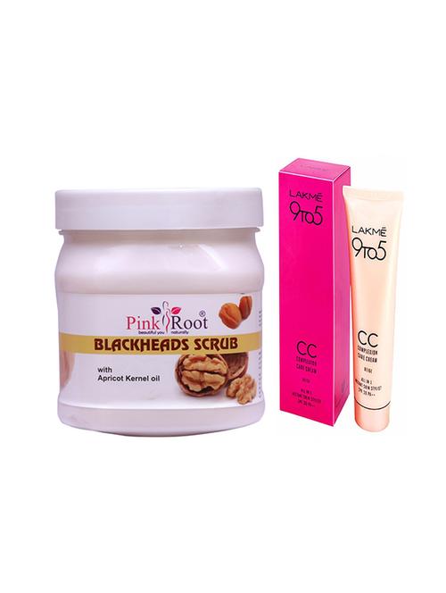 pink root blackhead scrub with lakme 9to5 cc cream - 17386043 - Very Small Image - 1