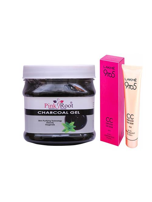 pink root charcoal gel with lakme 9to5 cc cream - 17386261 - Very Small Image - 1