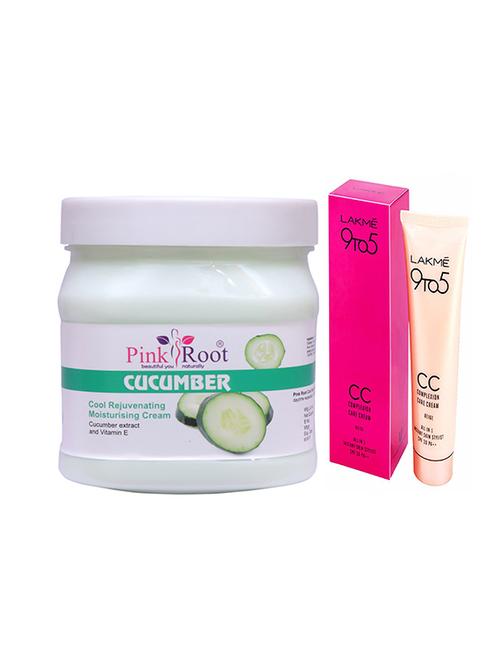 pink root cucumber cream with lakme 9to5 cc cream - 17386264 - Very Small Image - 1