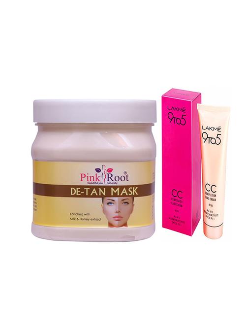 pink root de tan mask with lakme 9to5 cc cream - 17386269 - Very Small Image - 1
