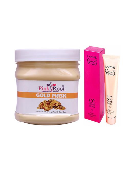 pink root gold mask with lakme 9to5 cc cream - 17386279 - Very Small Image - 1