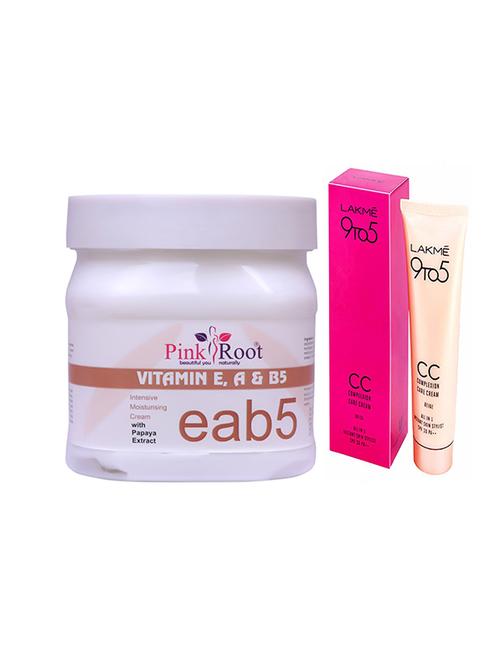 pink root vitamin e, a & b5 cream with lakme 9to5 cc cream - 17386293 - Very Small Image - 1