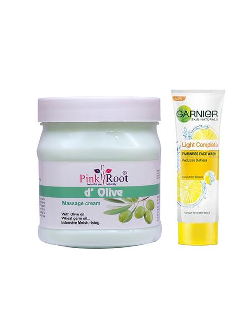 pink root d olive cream with garnier light complete fairness face wash - 17386676 - Very Small Image - 1