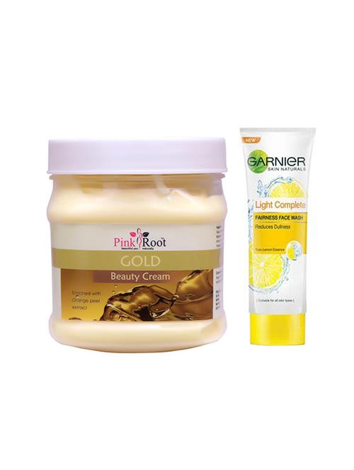pink root gold cream with garnier light complete fairness face wash - 17386680 - Very Small Image - 1
