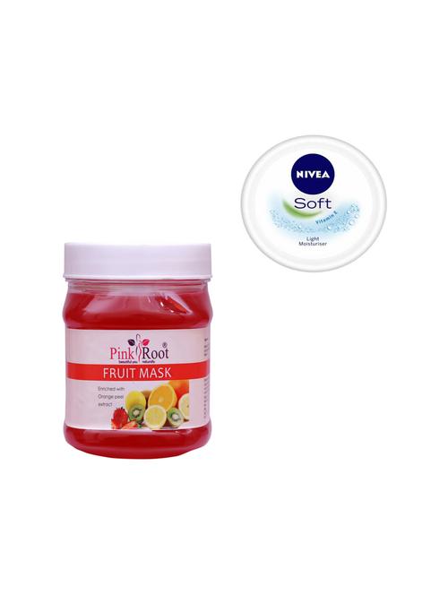 pink root fruit mask with nivea soft vitamin e cream 100ml - 17386761 - Very Small Image - 1