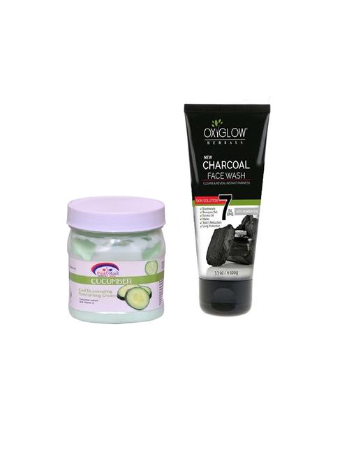 pink root cucumber cream 500ml with oxyglow charcoal face wash - 17386964 - Very Small Image - 1