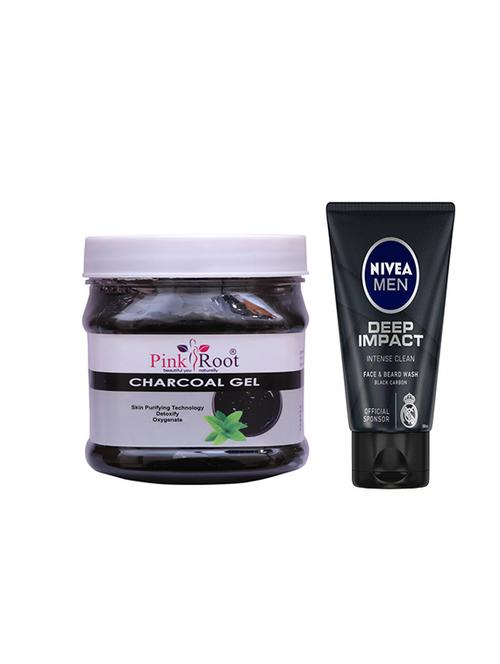 pink root charcoal gel with nivea deep impact face and beard wash - 17387226 - Very Small Image - 1