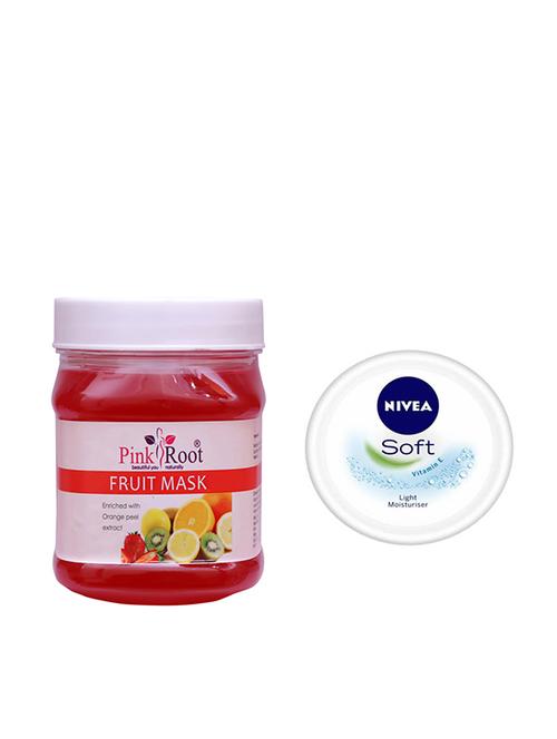 pink root fruit mask with nivea soft vitamin e cream 100ml - 17387612 - Very Small Image - 1