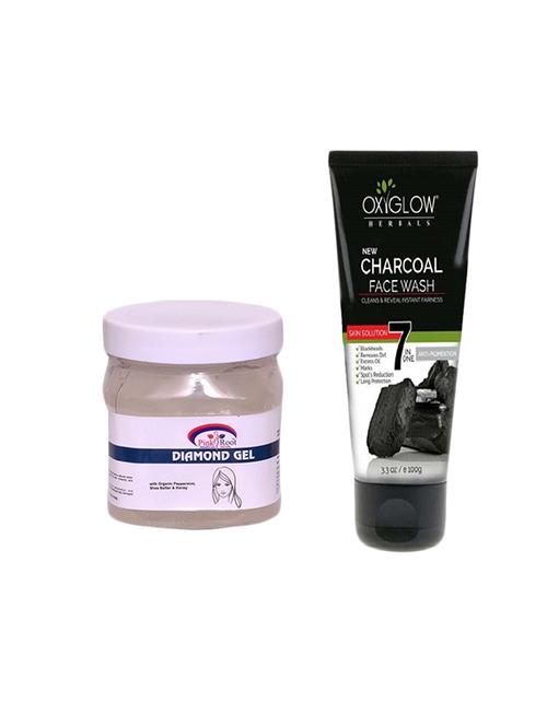 pink root diamond gel 500ml with oxyglow charcoal face wash - 17387681 - Very Small Image - 1
