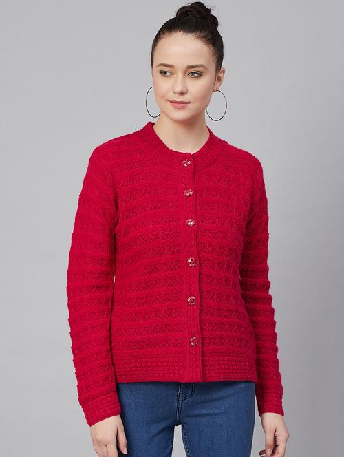 round neck wool cardigan - 17388403 - Very Small Image - 1