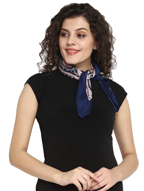 blue polyester scarf - 17388470 - Very Small Image - 1