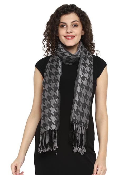 grey viscose stole - 17388490 - Very Small Image - 1