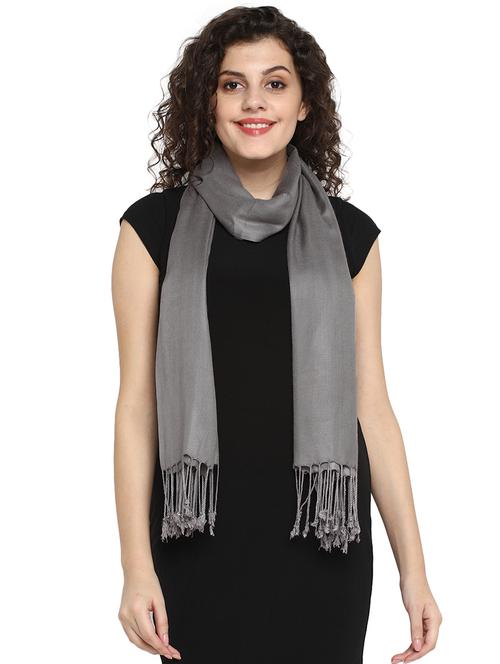 grey viscose stole - 17388498 - Very Small Image - 1