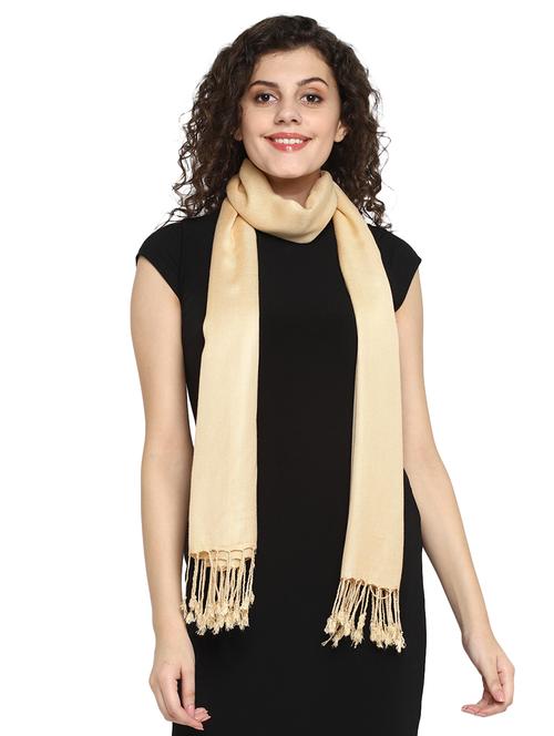 beige viscose stole - 17388506 - Very Small Image - 1