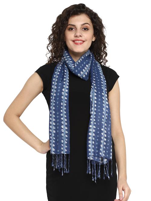 blue viscose stole - 17388520 - Very Small Image - 1