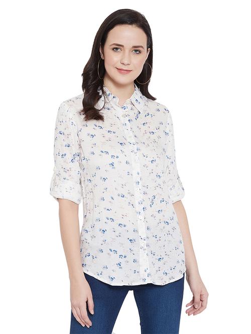 roll up sleeved floral shirt - 17388871 - Very Small Image - 1
