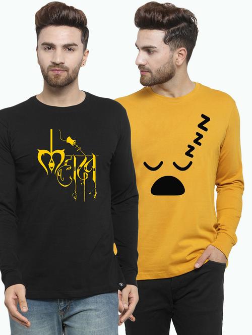 set of 2 chest-printed t-shirt - 17389356 - Very Small Image - 1