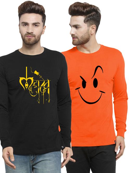 set of 2 chest-printed t-shirt - 17389362 - Very Small Image - 1