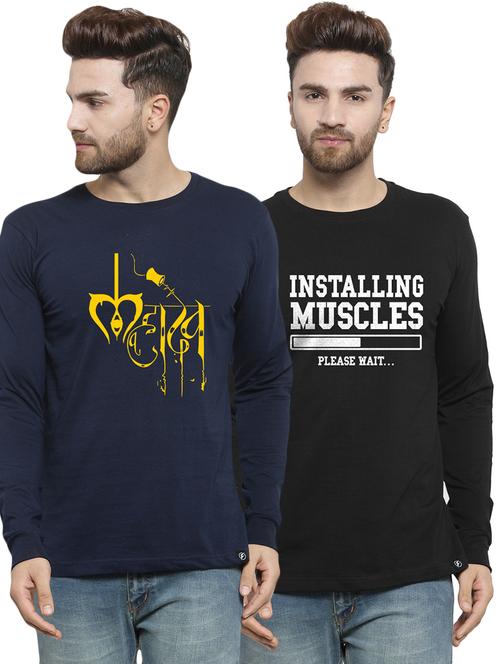 set of 2 chest-printed t-shirt - 17389378 - Very Small Image - 1