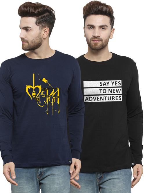 set of 2 chest-printed t-shirt - 17389384 - Very Small Image - 1