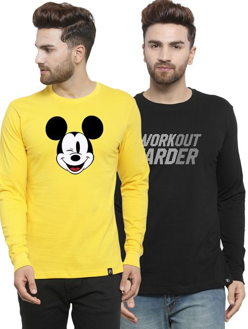 set of 2 chest-printed t-shirt - 17389426 - Very Small Image - 1