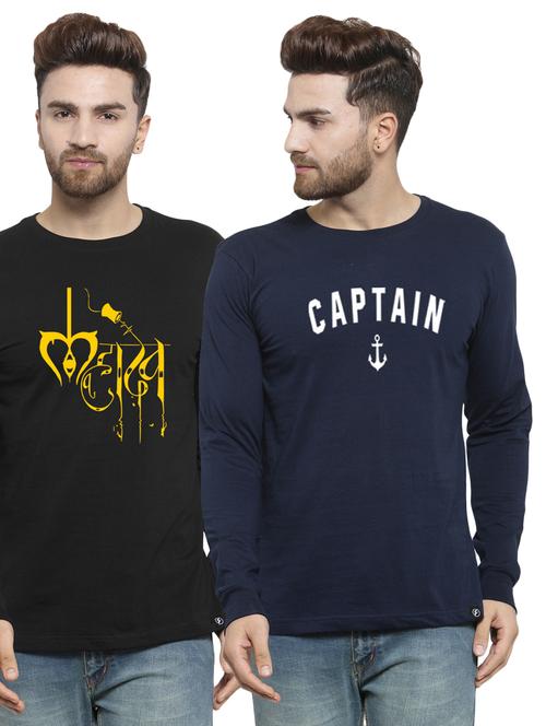 set of 2 chest-printed t-shirt - 17389512 - Very Small Image - 1