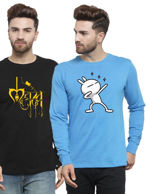 set of 2 chest-printed t-shirt - 17389545 - Very Small Image - 1