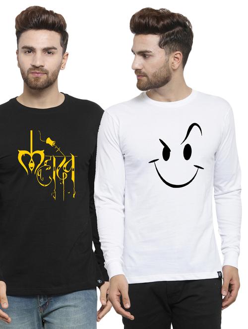 set of 2 chest-printed t-shirt - 17389546 - Very Small Image - 1