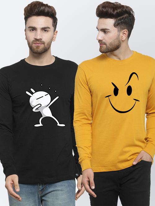 set of 2 chest-printed t-shirt - 17389554 - Very Small Image - 1