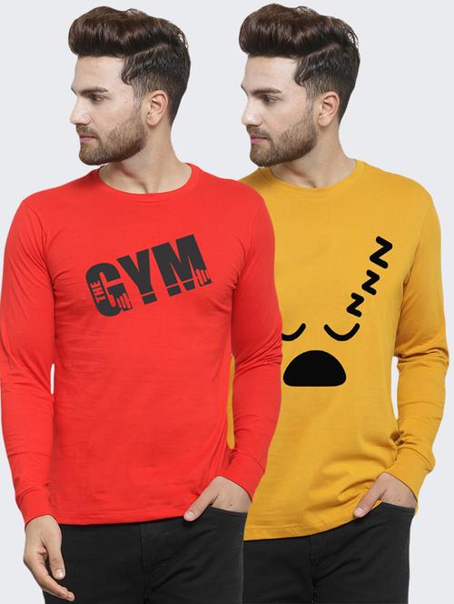 multi colored printed t-shirts combo - 17389740 - Very Small Image - 1