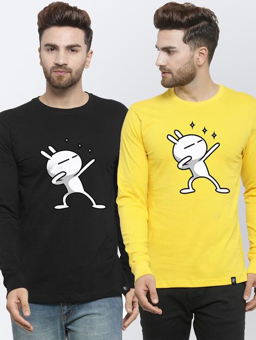 set of 2 chest-printed t-shirt - 17389765 - Very Small Image - 1