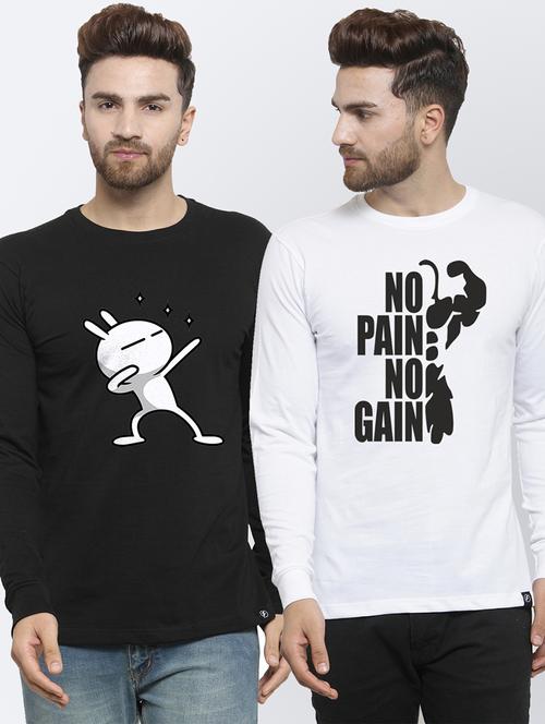 set of 2 chest-printed t-shirt - 17389785 - Very Small Image - 1