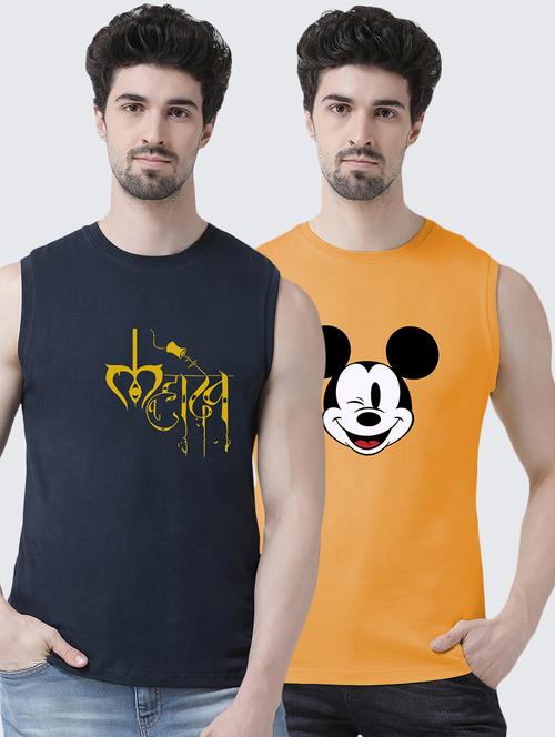 multi colored printed t-shirts combo  - 17389922 - Very Small Image - 1