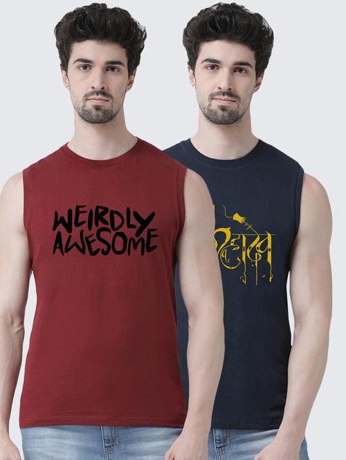 multi colored printed t-shirts combo  - 17389925 - Very Small Image - 1