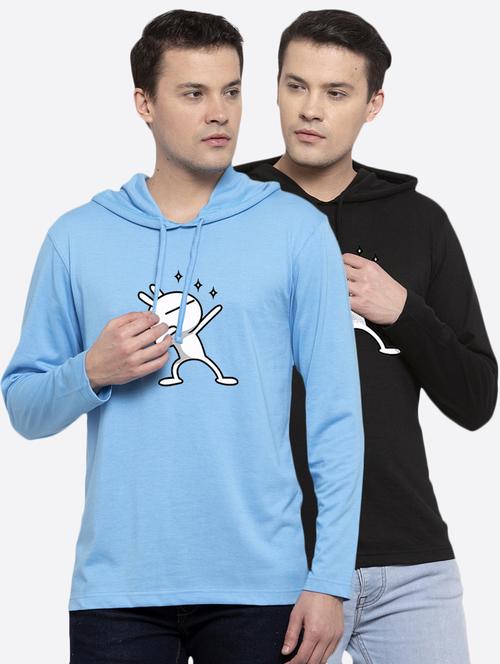 men printed pack of 2 long sleeves t-shirt - 17390652 - Very Small Image - 1