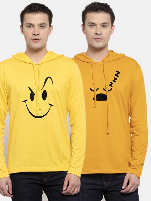 men printed pack of 2 long sleeves t-shirt - 17390685 - Very Small Image - 1